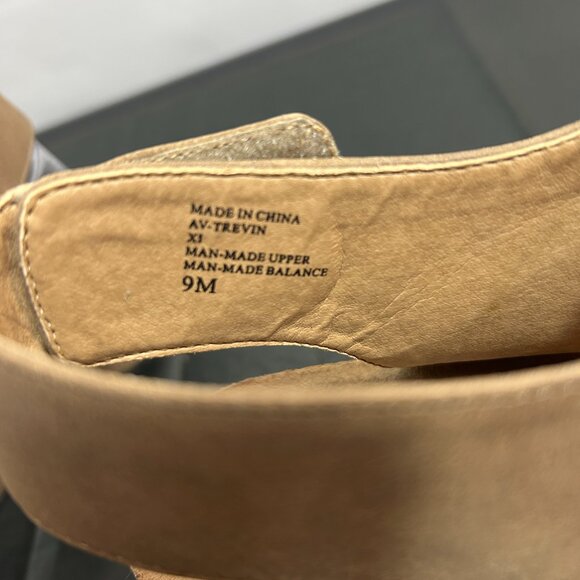 Adrienne Vittadini Trevin mid-wedge tan sandal size 9M - Picture 4 of 8
